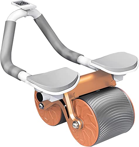 Automatisches Rückprall-Bauchrad, Doppelrad-Abroller mit Ellenbogenstütze, Planken-Abs-Roller-Training für Heimfitness-Fitness, Doppelrad-Ab-Roller-Ausrüstung für Rumpftraining,Ora von KDOQ