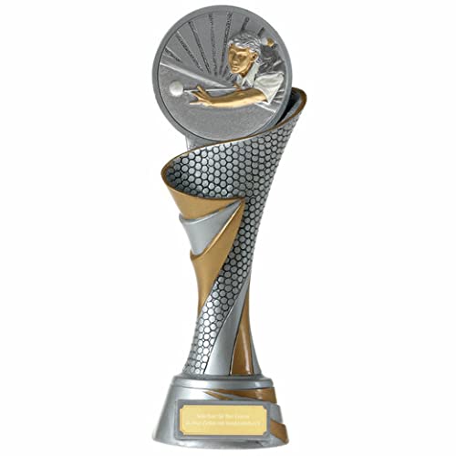KDS FG Pokal L Trophäe Snooker Billard mit Emblem 70 mm schwer mit Gravur von KDS