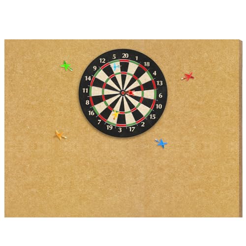 Dartscheibe Wandschutz Dartscheibe Surround Kork 12pcs Selbstklebend Gespleißte Wand Surround Board Einfache Montage Dart Surround Extended Length Cork Dart Board Wall Protector Tan von KEAGAN