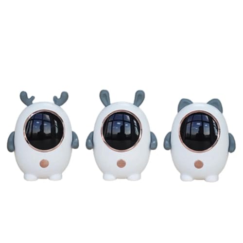 KEALBAUS 3 Stück Cartoon-Handwärmer USB Wiederaufladbar Digitaler Herd Handwärmer Mini-Elektroheizung Weiß von KEALBAUS