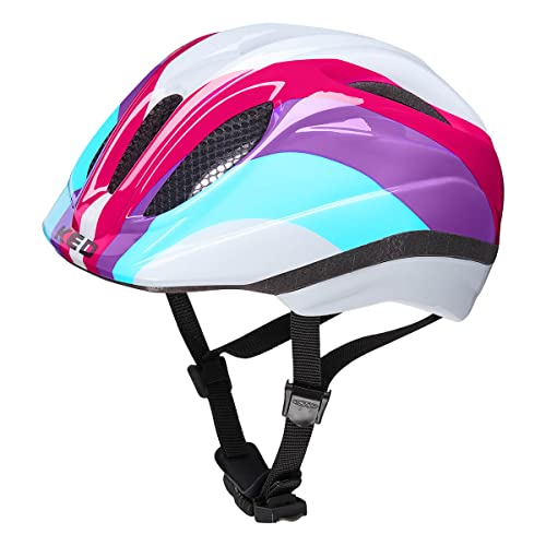 KED HELMETS Kinder Meggy Trend Fahrradhelm/E-Bike/Mountainbike/Trekkinghelm, Rainbow Rave, 46-51 cm von KED