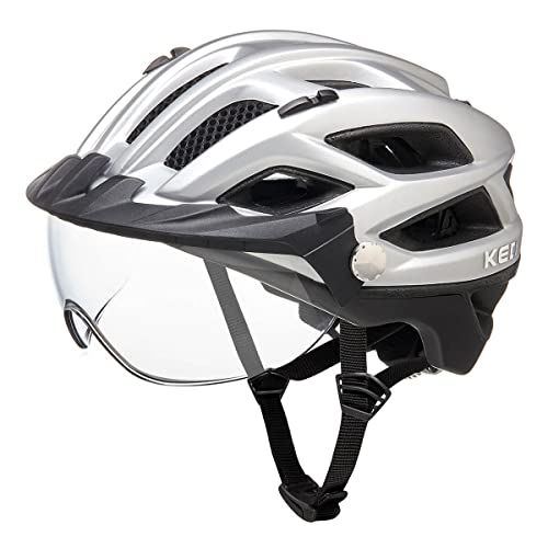 KED Helmet Helmet Covis Lite Fahrrad/E-Bike/Mountainbike/Mountainbike/Mountainbike/Erwachsene, Unisex, Silber/Schwarz, Größe M 52-58 cm von KED HELMETS