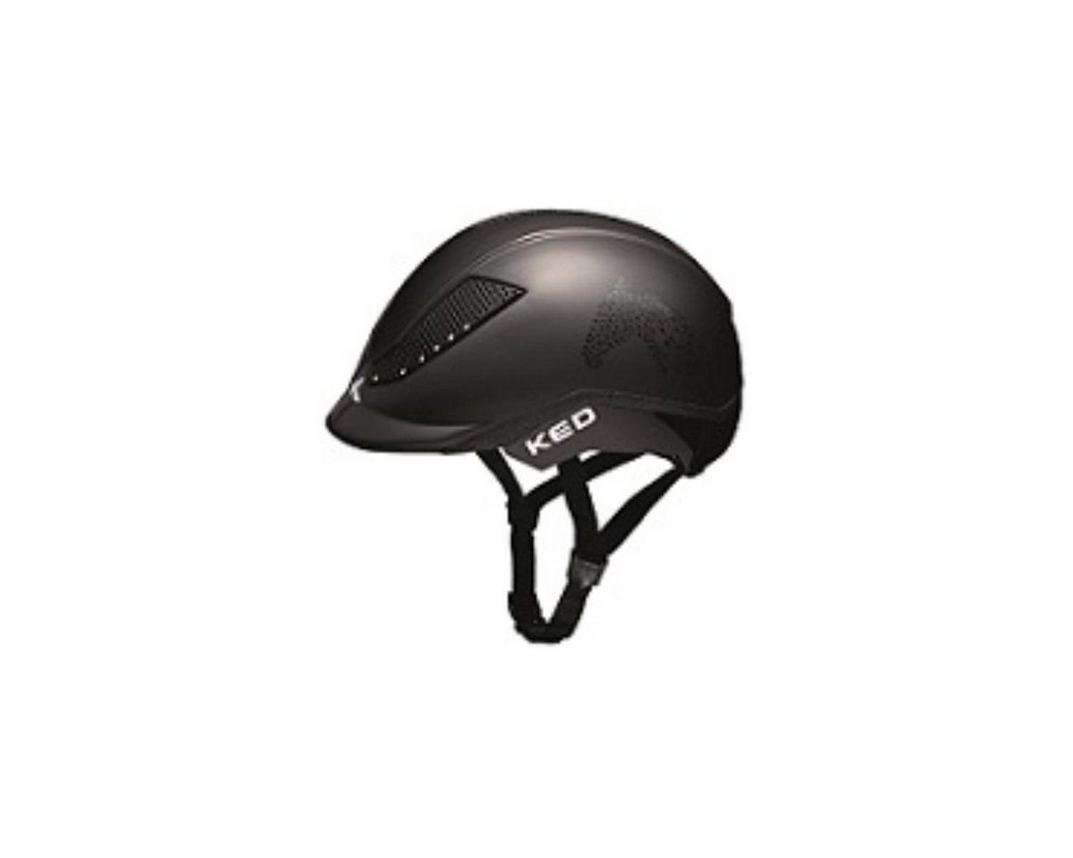 KED Helmsysteme Reithelm 12115560742 - Pina S, black matt script crystal von KED Helmsysteme