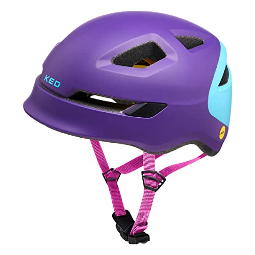KED Unisex Jugend POP Fahrradhelm, Purple SkyBlue, S | 48-52cm von KED