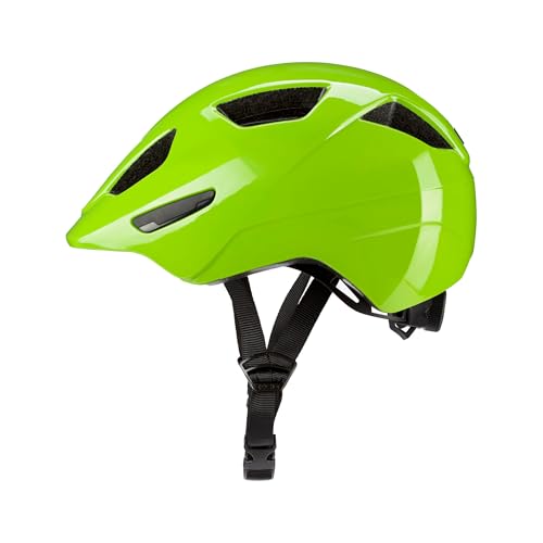 KED Kids Youth Dyno Fahrradhelm, Apple Green Glossy, M (52-57cm) von KED