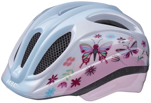 KED Kids Youth Meggy III Trend Fahrradhelm, Butterfly Glossy, S (46-51cm) von KED