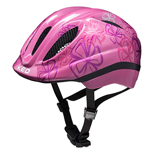 KED Meggy II Trend Flower Kinder Fahrrad Helm pink 2022: Größe: S/M (49-55cm) von KED