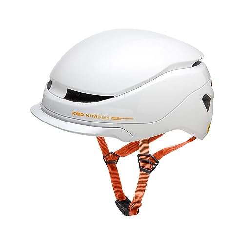 KED Unisex-Adult MITRO UE-1 Fahrradhelm, Grey Orange, M (52-58cm) von KED