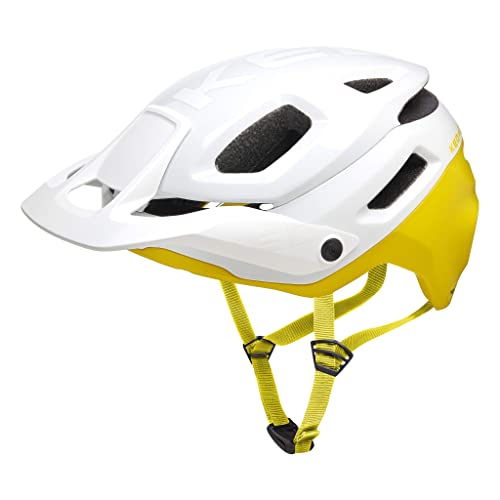KED Pector Fahrradhelm, White Yellow matt, M (52-58cm) von KED