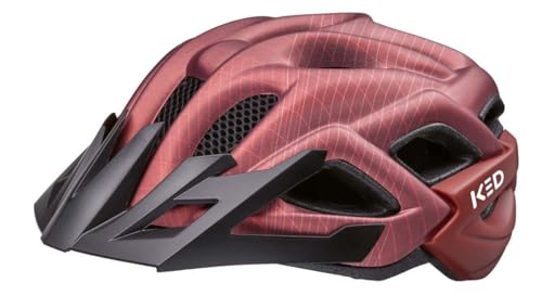 KED Unisex Jugend Status Jr. Fahrradhelm, Maroon Red Matt, 49-54 von KED