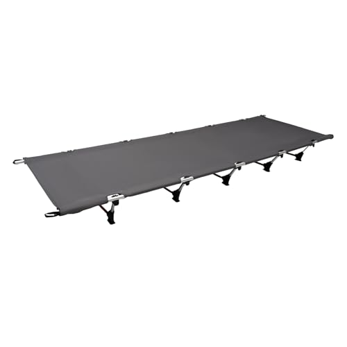 KEESUNG Faltendes Zelt Camping Cot Bett, Campingbett Feldbett Klappbar Tragbares Schlafbett Leicht Campingliege Max Load-Baring Capacity 150kg für Reisen Drinnen Draußen Strand und Garten, Grau von KEESUNG