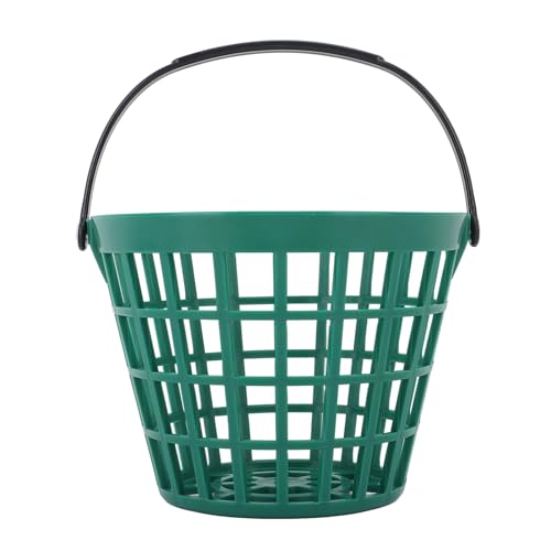 KENANLAN Golfball Korb, Golfball Behälter mit Griff, Golfball Eimer aus Nylon Kunststoff, Grün (Hält bis zu 25 Stück) von KENANLAN