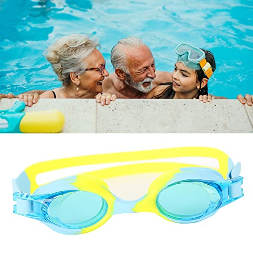 KENANLAN Kinder-Schwimmbrille, Clear View Eyewear Schwimmbrille Poolbrille PC-Brille für Jungen und Mädchen (Gelb und Blau) von KENANLAN