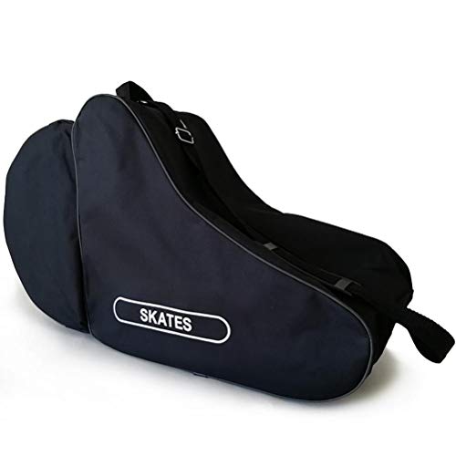 KENANLAN Tragbare Rollschuhtasche Schlittschuhtasche für Kinder und Erwachsene Atmungsaktive Schlittschuhtasche Inline-Schlittschuhtasche mit verstellbarem Schulterriemen (Schwarz) von KENANLAN