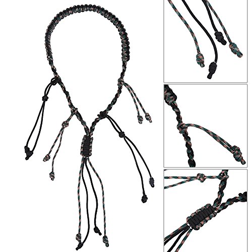 KENANLAN Whistle Tragbares Nylon-Enten-Gansruf-Lanyard-Geflecht aus Paracord für die Jagd Im Freien (Schwarz+CP-Tarnung) von KENANLAN