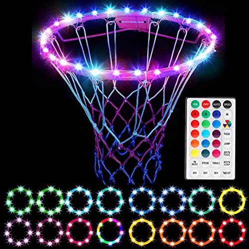 LED-Basketballkorb beleuchtet ferngesteuertes Basketballfeld LED-Licht 4 Modi 16 Farben wasserdicht für das Training im Freien bei Nacht von KENANLAN