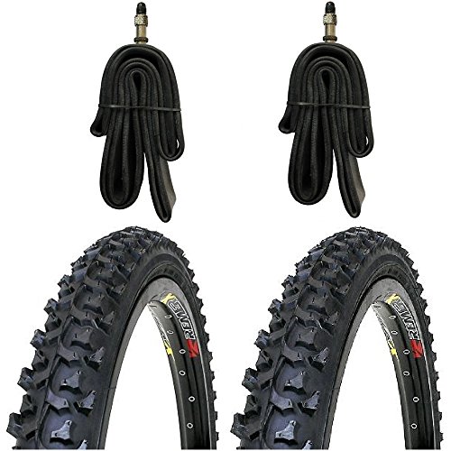 2 x Kenda MTB Reifen Fahrradreifen 24 Zoll 50-507 24 x 1.95 inklusive 2 x Schlauch mit Dunlopventil von KENDA