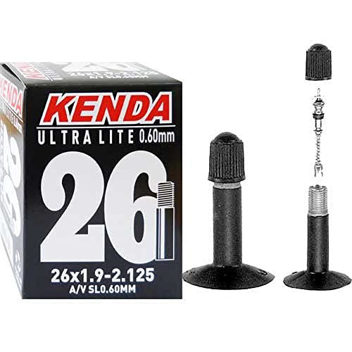 KENDA Ultralight Fahrrad Schlauch // 26´´ (47-57/559), Ausführung:AV 35 mm, schwarz von KENDA