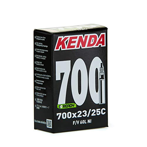 KENDA Unisex-Adult Fahrradkameras 700 23/25C Presta 60mm, Schwarz, Única von KENDA