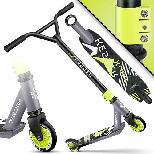 KESSER® Stunt Scooter X-Limit - 360° Lenkung Robuster Funscooter Stuntscooter mit ABEC 9 Kugellagern, 100 mm PU Räder, Kickscooter Tretroller Cityroller Trick Roller für Kinder Erwachsene, Anthrazit von KESSER