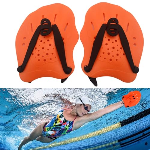 Swimming Paddles for Hands,Swimming Paddle,Hand Paddle for Swimming,Swimming Training Paddle,Hand Paddles,Swimming Hand Paddles Adults with Adjustable Straps for Novice Professional Strength Training von KEUGT