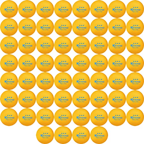 KEVENZ Tischtennisbälle, 3 Sterne, 40 +, Orange, 60 Stück von KEVENZ