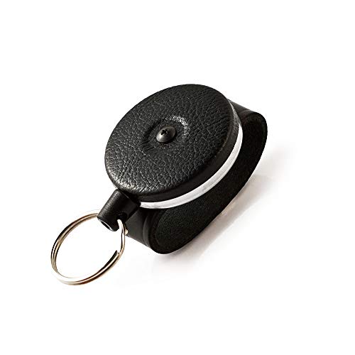 KEY-BAK 0481-819 Schlüsselrolle stabil Kevlarseil mit Lederschlaufe schwarz, KB 481 Black, mehrfarbig von KEY-BAK