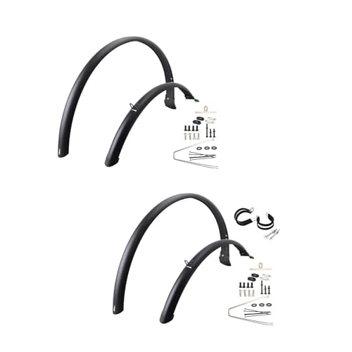 KFXYSM Fahrrad Schutzblech, Mud Guard 2X Mountainbike Schlamm Wachen Rad Schutz Ersetzt Radfahren Zubehör Rennrad Kotflügel for Fahrrad Regen 700C Staub Outdoor(Without 2 Rings) von KFXYSM
