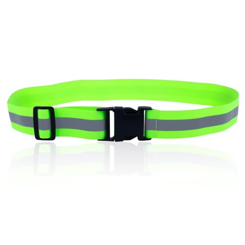 KGDUYC 1Stück Reflektierende Schärpe Band Elastic Sichtbarkeit Laufen Joggen Walking Fahrrad Fahren, Jungen und Mädchen im Set zum Fahrrad Fahren（Leuchtendes Grün） von KGDUYC