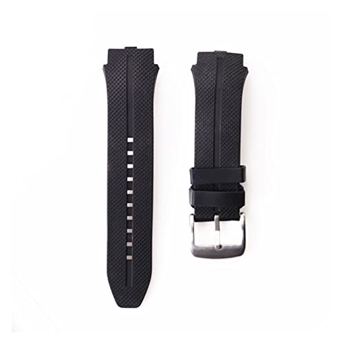 KGFDSGDS Geeignet Kompatibel mit LG Watch Urbane 2 LTE LG W200 Smart Watch Silikonkautschukarmband Armband Armband Schwarz Weiß Gürtelband (Bandfarbe: Schwarz) von KGFDSGDS