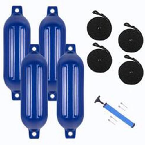 KHASCBNF 4 stück Boot Fender Verwenden Zu Bass Boote Sport Boote Segelboote Zubehör Boot Stoßfänger for Docking für Boote(Blue1) von KHASCBNF