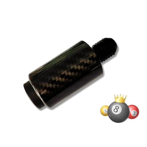 KHEALING Billardqueue-Verlängerung, 5,1 cm Kohlefaser Billardqueue-Verlängerung, verstellbare Snooker-Queue-Verlängerung, Billardqueue-Zubehör von KHEALING