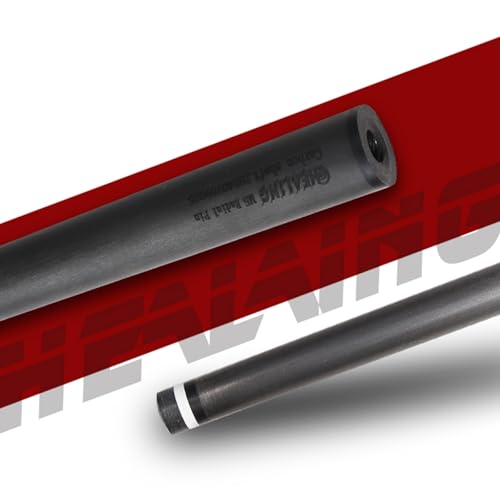 KHEALING Der Schaft aus Kohlefaser hat einen Stirndurchmesser von 12,4 mm und eine Länge von 737 mm. Er passt auf das hintere Ende von Billardqueues mit einem 3-Zahn-Anschluss von KHEALING