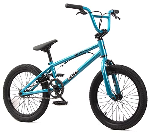 KHE BMX Fahrrad Blaze 18 Zoll patentierter Affix Rotor türkis blau nur 10,2kg von KHEbikes
