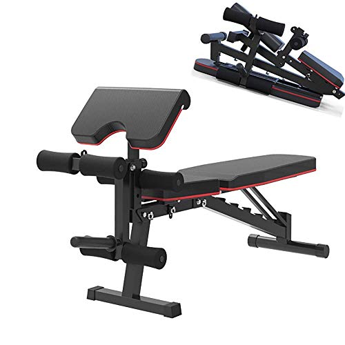 Weights Bench Folding Dumbbell Stool Adjustable Foldable Weight Bench Multi-Purpose Sit Up Bench Fitness Bench Comfortable Padding Multi-Adj von KHYTEBV