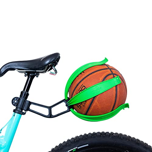 KIK BALL, Fahrrad-Ballhalter, Sicherheitsgerät für Kinder und Jugendliche, einfache Montage, geeignet für Fußball, Basketball, Rugby, Grün von KIK BALL