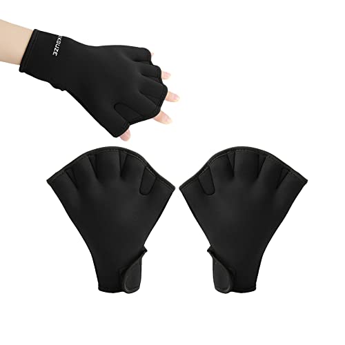 KIKGUZE schwimmhandschuhe Damen Aqua Fitness Handschuhe Herren Schwimmen Handschuhe aquajogging handschuh für Schwimmer schwimmhandschuhe neopren 1paar von KIKGUZE