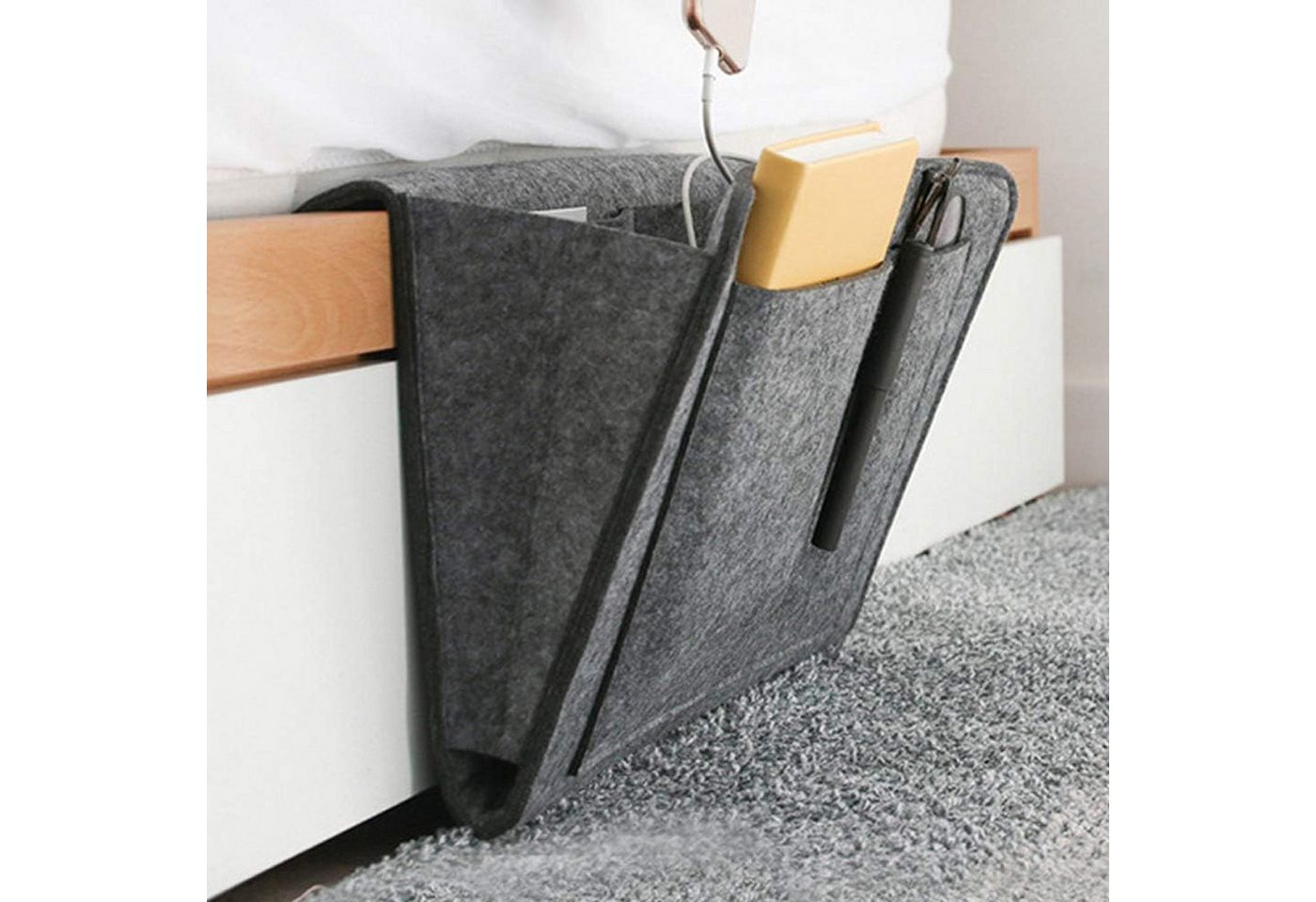 KIKI Daunenschlafsack & Daunenbettdecke Betttasche-Sofa-Aufbewahrungstasche--Nachttischtasche aus Filz von KIKI