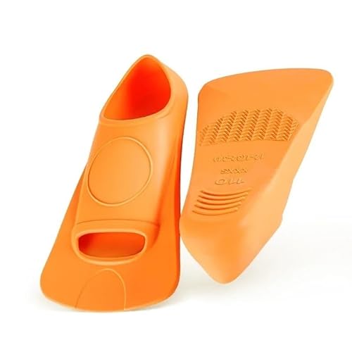 Tauch-Flip-Flops, verstellbare Herren- und Damen-Freistil-Tauch-Trainingsschuhe, Silikon-Flip-Flops ( Color : Orange , Size : XS ) von KIKYKUBBLETASW