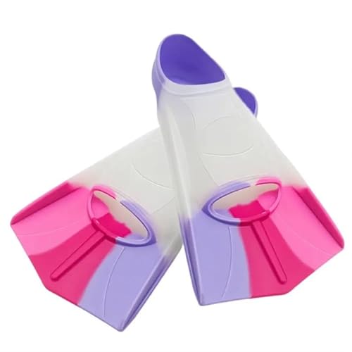 Tauch-Flip-Flops, verstellbare Herren- und Damen-Freistil-Tauch-Trainingsschuhe, Silikon-Flip-Flops ( Color : Pink Purple , Size : S ) von KIKYKUBBLETASW
