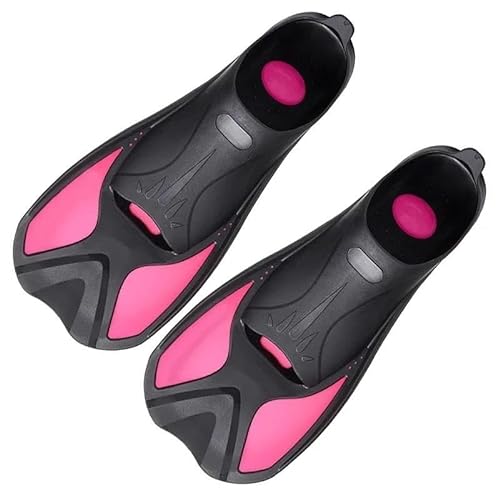Tauch-Flip-Flops, verstellbare Herren- und Damen-Freistil-Tauch-Trainingsschuhe, Silikon-Flip-Flops ( Color : Rose red , Size : S ) von KIKYKUBBLETASW