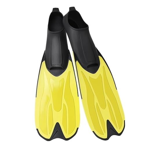 Tauch-Flip-Flops, verstellbare Herren- und Damen-Freistil-Tauch-Trainingsschuhe, Silikon-Flip-Flops ( Color : Yellow , Size : 40-41 ) von KIKYKUBBLETASW