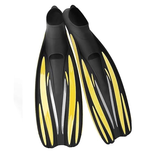 Tauch-Flip-Flops, verstellbare Herren- und Damen-Freistil-Tauch-Trainingsschuhe, Silikon-Flip-Flops ( Color : Yellow , Size : L 40-41 ) von KIKYKUBBLETASW