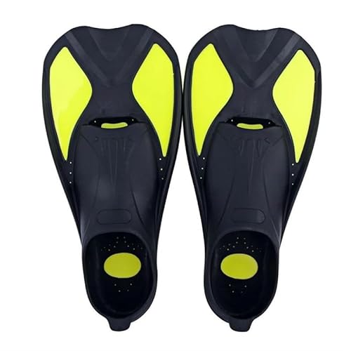 Tauch-Flip-Flops, verstellbare Herren- und Damen-Freistil-Tauch-Trainingsschuhe, Silikon-Flip-Flops ( Color : Yellow , Size : XXS ) von KIKYKUBBLETASW