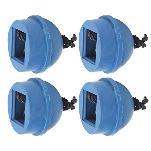 KIMISS 4er-Pack Billard-Pool-Queue-Kreidehalter mit Schnur, Langlebiges Taschengummi-Kreidehalter-Zubehör für Billardtisch (Blue) von KIMISS