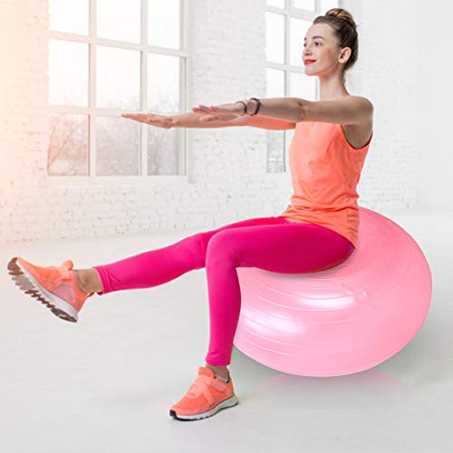 KIMISS Donut-Yoga-Ball, PVC-Yoga-Ball, Rosa, 50 cm, PVC, Rosa Donut-Form, Verdickt, Explosionsgeschützt, Aufblasbare Sitzübung, Yoga-Ball von KIMISS