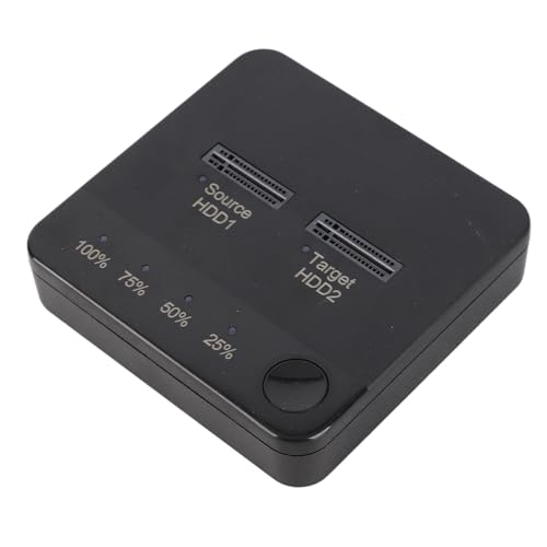 KIMISS Hochgeschwindigkeits-Dual-Bay-M.2-SSD-Duplikator, Offline-Klon-SSD-Dockingstation, M.2-Dockingstation für 2230 22242 2260 2280 22110, M.2-SSD-Cloner-Dockingstation von KIMISS