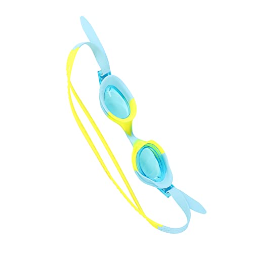 KIMISS Hochwertige -Schwimmbrille für Jungen und Mädchen, Anti-Beschlag-PC-Brille mit Verstellbarem Weichem Silikon-Kopfband für Klare Sicht und Hervorragenden Komfort (Gelb und Blau) von KIMISS