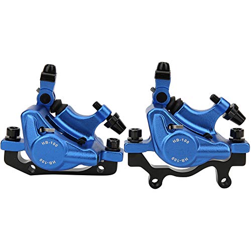 KIMISS Hydraulisches Scheibenbremsen-Set aus Aluminiumlegierung für Mountainbikes und Rennräder, Fahrradbremsen Vorne und Hinten (Blue) von KIMISS