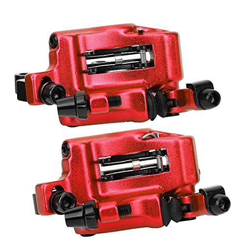 KIMISS Hydraulisches Scheibenbremsen-Set aus Aluminiumlegierung für Mountainbikes und Rennräder, Fahrradbremsen Vorne und Hinten (Rot) von KIMISS